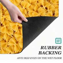 Pasta Print Long Runner Rug, Home Indoor Decoration, Kitchen Long Mat, Entryway Doormat, Hallway Entrance Decor, Bedroom Bedside Rug, Living Room Rug, Laundry Room Mat, Bathroom Bath Mat, Suitable For Apartment, Dorm And Home Daily Decor - Multicolor - View 10