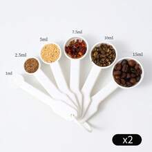 Set Sendok Takar Plastik Multifungsi 1/2/4 buah, Sendok Takar Segmen yang Dapat Ditumpuk, Sendok Takar Kopi, Garam, dan Bumbu, Cocok untuk Alat Memasak & Memanggang di Dapur dan Restoran - MultiWarna - View 18