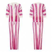 Women Two-Piece Outfits - Hot Pink - View 3
