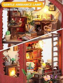 1套木製DIY娃娃屋套件，迷你模型屋，迷你溫室模型套件，1:24比例，最佳聖誕禮物/DIY手工/生日禮物/家庭與朋友家居裝飾（不含電池） - TSZH220 - 查看 7