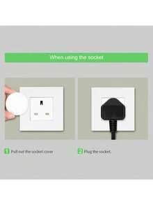 1pc Power Outlet Protector Cover, Specially Designed For Protection, Easy To Install, Reliable Plastic Material - Multiple Styles - View 5
