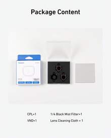 TELESIN Luna Pro Magnetic Filter Kit CPL VND 2-32 Black Diffusion 1/4 ND4 16 64 Filters 28-Layer Coated HD Optical Glass Zero Gimbal Interference Cool-Tone Portrait Lens Filter - View 13