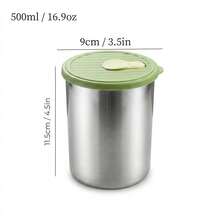 304 Stainless Steel Food Container, Stackable Refrigerator Sealed Fresh-Keeping Box, Fruit And Vegetable Meat Storage Box With Lid, Large Capacity Food Preservation Box, Suitable For Kitchen Food Storage And Organization - Multicolor - View 16