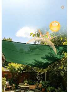 1 Set Balcony Sun Shade Privacy Net, Garden Yard Plant Flower Shade Net Cover, Suitable For Balcony, Patio And Pool Fence, Apartment Balcony Shielding, Also Applicable To Yard, Porch And Chain Link Fence, Halloween - Green - View 2