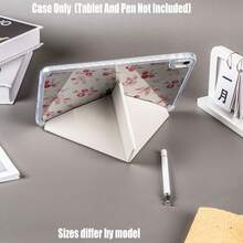 Y-Fold 高透明壓克力平板保護殼，附筆槽，Y-Fold 高透明壓克力款，Y-Fold 高透明壓克力保護殼，平板保護殼特色：Y 型三折支架設計、智慧休眠/喚醒、全方位保護、親膚邊框材質、氣墊防摔邊框、多角度支架、透明壓克力背板、內置筆槽、輕巧便攜 - 彩色 - 查看 6