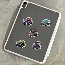 50pcs Cool Monster Truck Pattern Stickers, Fun Decorative Stickers Suitable For Car Decals, Bumper Stickers, Laptop Stickers, Add Fun To Your Life, Birthday Gift, Easter Gift, Christmas Gift, Valentine's Day Gift, Perfect Gift Choice, Perfect Gift For Back To School Season - 50pcs - View 8