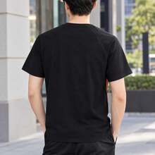 Skechers Men's Casual Commute T-Shirt, Soft And Comfortable Short Sleeve, P225U126-00GZ - Black and Red - View 5
