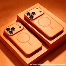 Luxury Vivid Colors Magnetic Case Compatible With Iphone 18 Pro Max 18 Pro, With Magnetic Wireless Charging And Screen Protector Phone Case Compatible With Iphone 16 Pro Max 17 Pro Max 16 Plus 17 12 11 15 14 13 - Starry Orange - View 1