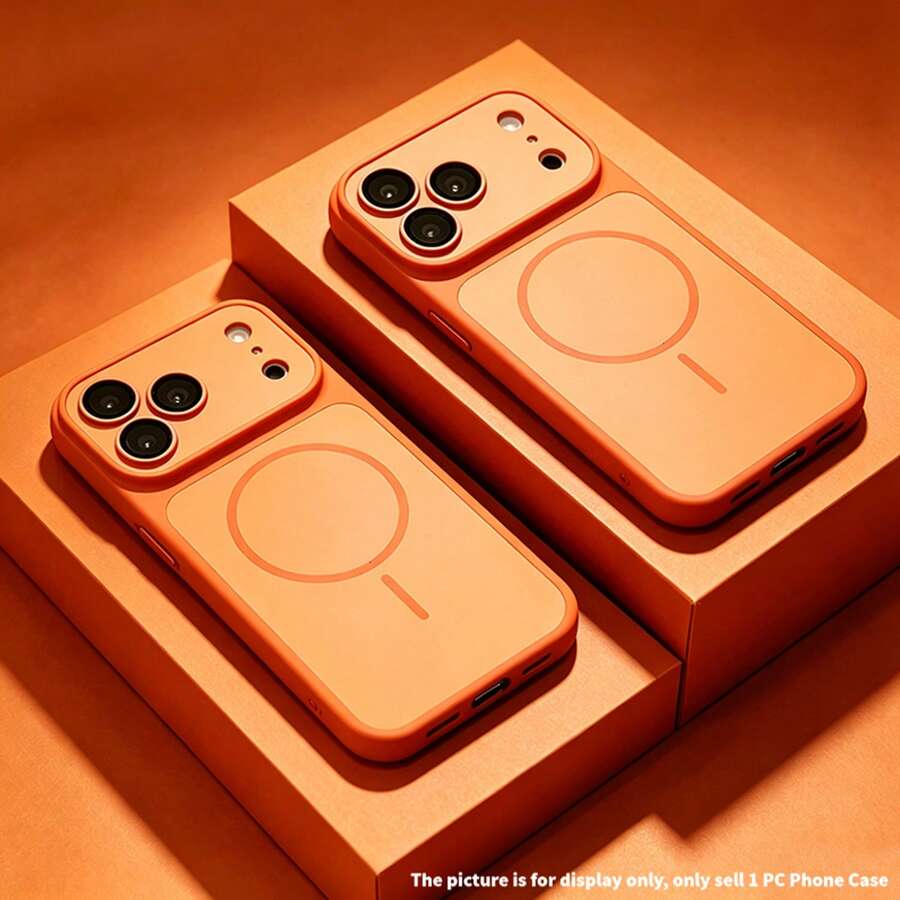 Luxury Vivid Colors Magnetic Case Compatible With Iphone 18 Pro Max 18 Pro, With Magnetic Wireless Charging And Screen Protector Phone Case Compatible With Iphone 16 Pro Max 17 Pro Max 16 Plus 17 12 11 15 14 13 - Starry Orange - View 1