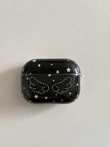 Minimalist Star & Angel Wing Wireless Bluetooth Earphone Protective Case - Black - View 16