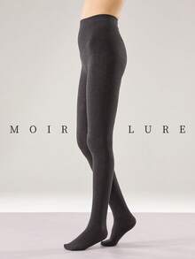 MOIRÉALLURE 1雙純棉基本款不透明連褲襪，適合日常穿著 - 深灰色 - 查看 4