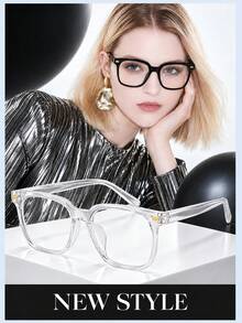 Glasses (With Storage Bag), Lightweight And Comfortable, No Pressure On The Nose Bridge For Long-Term Wear, Suitable For All Face Shapes, Skin Tones And Outfits, Unisex, Great Gift Choice For Holidays - Glasses - View 5