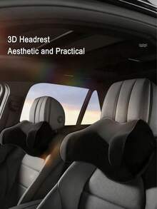 1pc Universal Car Headrest Neck Pillow, Comfortable Business Style Memory Foam Pillow, All-Season Use - A - View 1