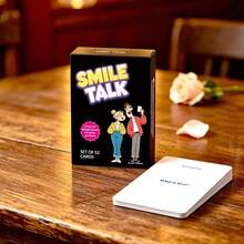 SMILE TALK Couples Icebreaker Conversation Card Game, 52 Fun Icebreaker Question Cards, Help Deeper Connection And Emotional Bond, Suitable For Date Night, Romantic Holiday Or Daily Conversation, Creative Gift For Boyfriend, Girlfriend, Husband Or Wife - Black - View 6