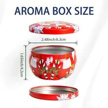 HIZTGHC 70pcs/Set 2.5oz Christmas Empty Candle Tin Can Set, 12 Random Pattern Metal Candle Cans, Includes Candle Wicks, Stickers And Stirring Sticks, DIY Handmade Candle Making - Multiple Styles - View 2