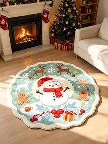 1 buah Keset Pintu Motif Manusia Salju & Rusa Natal, Cocok untuk Musim Gugur/Musim Dingin, Halloween, Dekorasi Natal, Dekorasi Kamar Tidur, Karpet Kecil, Karpet, Dekorasi Rumah, Karpet Ruang Tamu, Karpet Kecil Ruang Tamu, Karpet Kamar Tidur, Dekorasi Rumah Ruang Tamu, Karpet Luar Ruangan, Karpet yang Dapat Dicuci - A - View 2