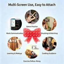 Silicone Phone Sticky Grip Handle, Suction Phone Case Stand, Hands-Free Sticky Phone Handle For Selfie And Video, Mobile Finger Grip Stand - Multicolor - View 2