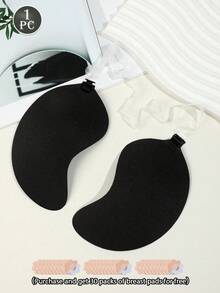 1 Pair Mango Color Push-Up Adhesive Bra, Invisible Strap Design, Front Closure Design, Provides Breast Support, Comfortable And Reusable, Suitable For Swimwear, Bikini And Deep V-Neck Outfits (30 Packs Of Breast Pads Included) - Multicolor - View 9