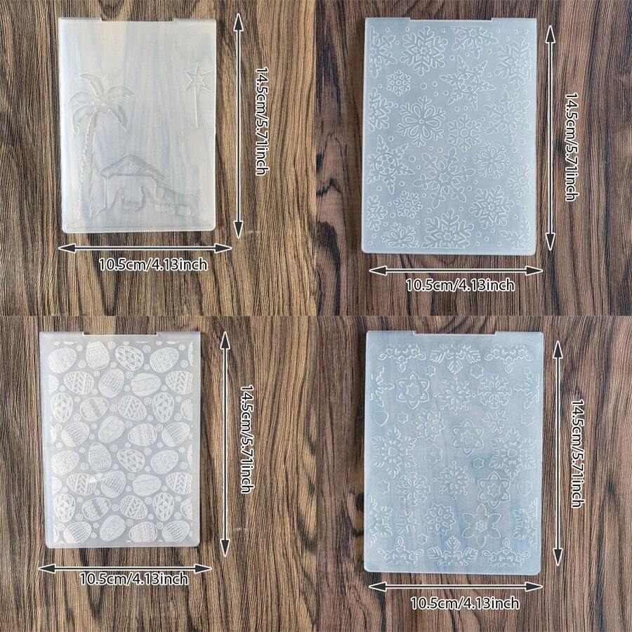 Festival Pattern Embossing Folder,3D Textured Plastic Template For Birthday Card Making Scrapbooking Paper Craft DIY Embossing Folder