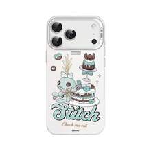 Disney-Branded Phone Case Featuring A "Lilo & Stitch" Angel Plush Doll And A Cute Cake/Dessert Design; A Shock-Resistant Protective Case Compatible With Iphone 17, 18 Pro, 18 Pro Max, 17 Air, 17 Pro Max, 16 Pro, 15 Pro Max, 15 Plus, 14 Pro Max, 14 Pro, 13, 13 Pro, 12, 11, XS Max, X, And XS. - White - View 1