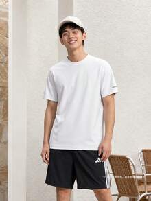 Adidas 男士 FAV KN SS TEE 短袖 T 恤 梭織無領短款 TKX2741 - 銀灰色 - 查看 2