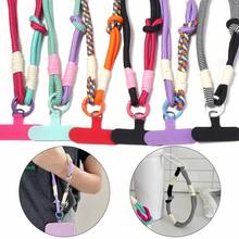 2pcs/Pack Polyester Dopamine Colorblock Camera Keychain Phone Anti-Loss Short Lanyard 16cm, Macaron Multicolor, With Built-In Washer And Hanging Clip, Primarily Used As Phone Wrist Strap, Can Hang Keys, Small Items, Anti-Loss Portable Daily Hanging Accessory - Contrast Color Lanyard - View 2