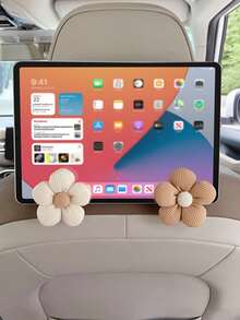 1pc/2pcs Cute Flower Car Headrest Hook, Multi-Functional Rear/Front Hanging Hook, Retractable Car Storage Hook - A - View 7