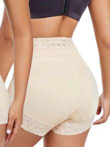 1pc Women's Tummy Control Butt Lifting Shaping Panties, Anti-Slip Design, Daily Wear, Classic Style Shaping Underwear Sports Fall - Apricot - View 4