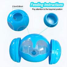 Pet Wobble Feeder Ball, Dog Educational Slow Feeder Toy, Durable Bite-Resistant Treat Dispenser, Non-Electric Universal Pet Wobble Feeder Ball - Baby Blue - View 6