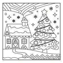 1 Adult Coloring Book 24 Pages Christmas Coloring Book, Minimalist Bold Line Winter Christmas Illustrations, Fun Holiday Activity Coloring Workbook, Perfect Christmas Gift For Boys And Girls - Multiple Styles - View 7