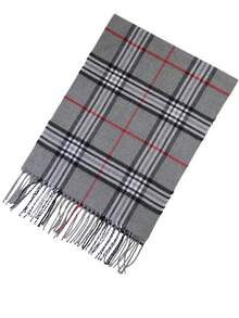 1pc Classic Plaid Men Scarf, Luxury Birthday Gift Men Accessories Men Scarves - Multicolor - View 2