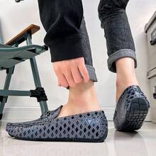 Fashionable Men's Loafers, Rubber Outsole, Non-Slip, Slip-On, Suitable For Weddings, Parties And Other Occasions, Men's Loafers - Dark Blue - View 3