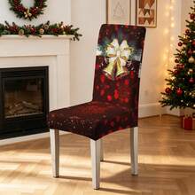 1/2/4/6pcs Christmas Themed Chair Covers, Dining Chair Seat Protector, Removable And Washable - Multicolor - View 9