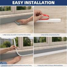 1PC 9.5FT Self Adhesive Corner Trim Strip TPE Flexible Wall Edge Molding, Waterproof Inner Corner Line For Wall Floor Joint, Dustproof Decorative Cove Trim, Easy Clean PVC Style Trim For Kitchen Bathroom Living Room Home Decoration - Multicolor - View 5