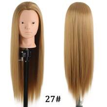 Training Head 20 Inch Jacques Synthetic Fiber Model Head Hair Styling Beauty Model Head Hairdresser Practice Training Teaching Head - View 14