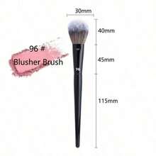 1pc 96 Makeup Blush Brush Flat Professional Blush Brush Blush Bronzer Makeup Brush Powder Blush Makeup Tool - Black - View 9