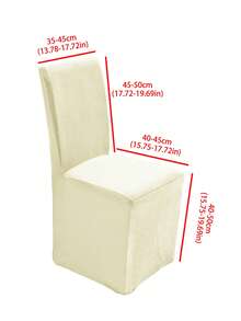 1pc Minimalist Silver Fox Velvet Dining Chair Cover, Full Coverage Universal Non-Slip Elastic Chair Slipcover Protector For Home, Banquet, Wedding, Party, Home Decor And Room Decoration - Multicolor - View 15