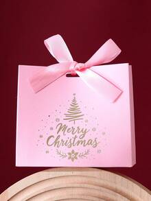10pcs Christmas Gift Boxes With Ribbons, Festive "Merry Christmas" Design, Suitable For Personal Or Commercial Use, Elegant Wedding Gift Boxes, Perfect For Birthday And Holiday Decor, Party Favors, Christmas, Wedding And Valentine's Day - View 12