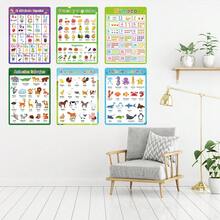 Lachilly 10 buah Poster Pembelajaran Bahasa Spanyol, Perlengkapan Pendidikan Prasekolah Taman Kanak-kanak, Dekorasi Papan Buletin Kelas, Poster A4, Materi Pembelajaran Bahasa Spanyol - MultiWarna - View 10