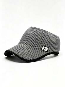 1pc New Autumn/Winter Open Top Knit Cap With Ponytail Hole, Duck Bill Hat, Unisex, Fashionable Versatile For Daily Wear And Outings - Multicolor - View 9