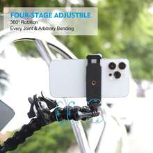 Rotatable Snake-Shaped Universal Suction Cup Car Phone Holder, Car Phone Mount, Navigation Bracket, Multi-Function Car Phone Holder For Sun Visor And Rear Seat, Adjustable Rotating Multi-Function Car Phone Holder, Automatic Rearview Mirror, Seat Hook, 360° Rotating Sun Visor And Rearview Mirror Phone Holder, Suitable For Navigation And Universal Car Accessories, Universal Bracket - Random Styles - View 6