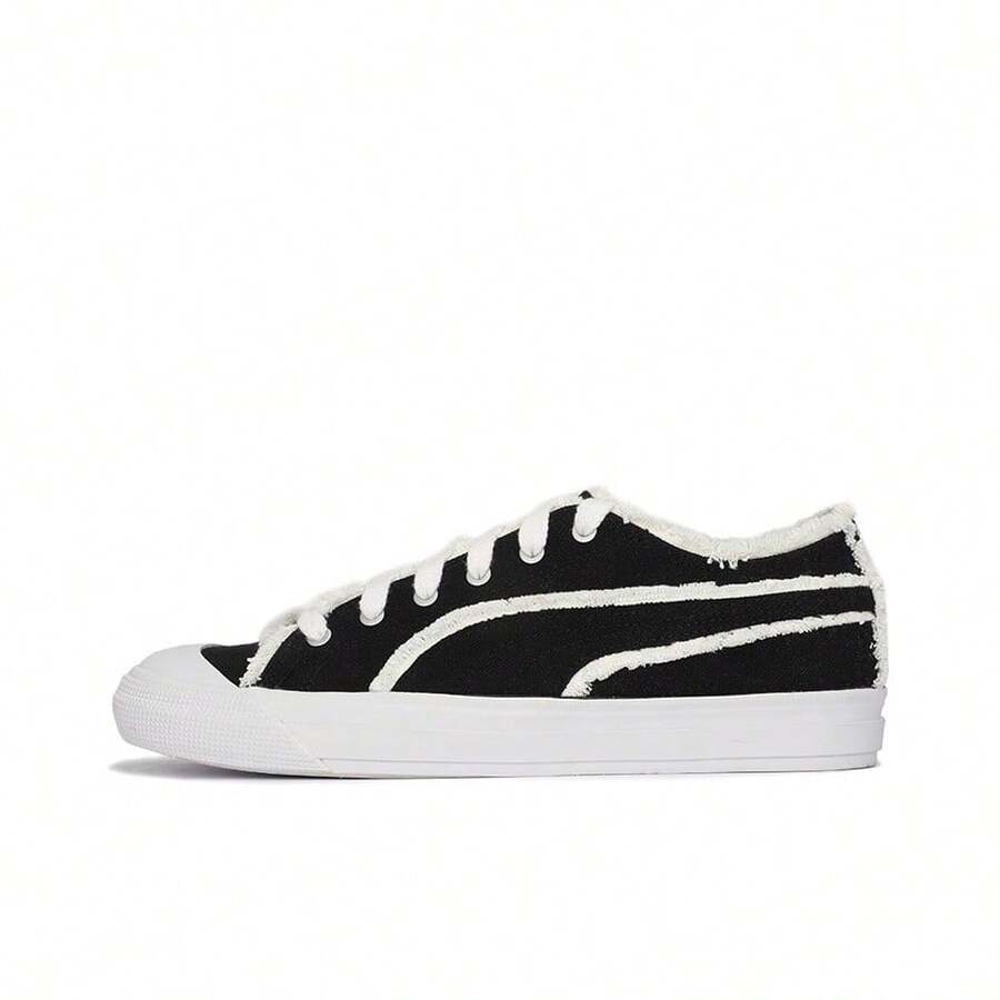 PUMA Capri Raw Cut Retro Versatile Low-Top Sneakers Unisex Black & White, - Black - View 1
