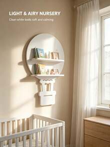 Hot Air Balloon Shaped Baby Room Double Layer Floating Wall Storage Shelf, Decorative Wall Display Rack For Storing Baby Supplies And Picture Books - Hot Air Balloon - View 9