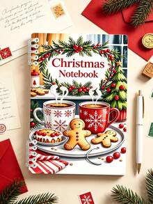 Fun Christmas Themed Recipe Notebook, Student Writing Office Record Diary - Christmas White Holiday Table Theme, Suitable For School And Office Use, Perfect Christmas Birthday Gift - Exquisite Storage And Planning Notebook, Decorated With Christmas Themed Decor - Very Suitable For Daily Use And Organization, Gift Recipients Include Cat Lovers, Best Friends, Partners, Young Juniors, Friends Can Use For Christmas Funny Blessings - Multicolor - View 4