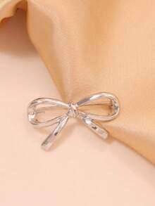 1pc/3pcs/4pcs Metal Style Bow Brooch, Unique Design Niche Accessory, Anti-Exposure Buckle, V-Neck Pin, Versatile - Gold - View 5
