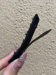 Jepit Rambut Bintang Berkilau dari Kain Hitam, Jepit Rambut Poni Samping Gaya Manis & Keren, Jepit Tepi Langit Berbintang Pentagram Berlian Imitasi Unik, Cocok untuk Pemakaian Sehari-hari, Kencan, dan Hadiah - MultiWarna - View 7