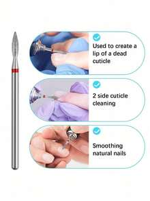 6/3/1pc Diamond Nail Drill Bit Set, Includes Grinding, Cuticle Trimming And Other Electric Nail Care Tool Accessories, Suitable For Various Nail Care Products And Tools, Perfect Gift For Friends - Multicolor - View 4