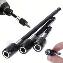 Hex Wrench Universal Adapter - Compatible With Various Drill Bits, Socket Wrenches And Hex Shank Tools; Equipped With Quick Change Chuck, Suitable For Electric Drills And Manual Screwdrivers. - Black - View 3