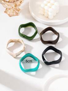 1pc Vintage Design Geometric Asymmetric Wavy Bracelet, Women's Jewelry, High-End Elegant Jewelry Gift - Wave - View 4