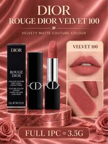 Dior 絲絨 100 唇膏，正裝 3.5g / 迷你 1.5g，單件，絲絨霧面，滋潤唇部，適合日常妝容、外出上妝 - 絲絨100 - 查看 12